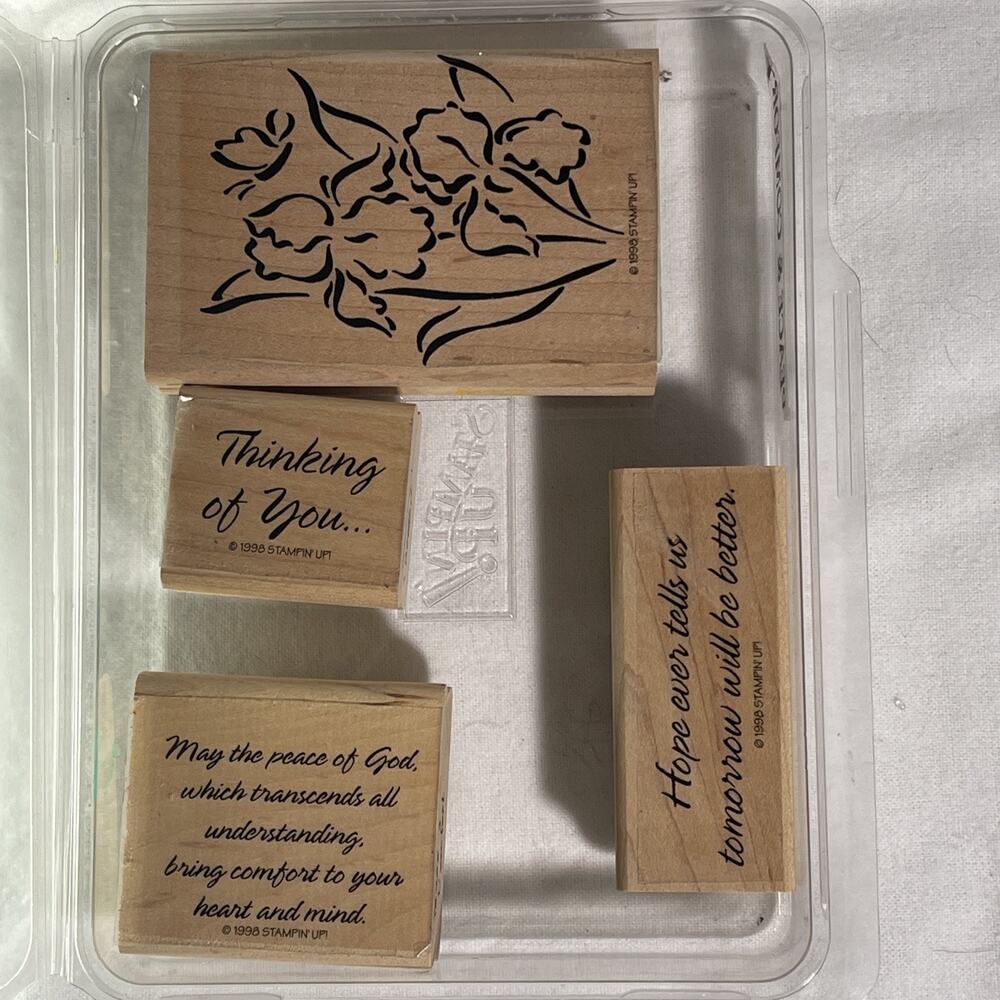 Stampin' Up Peace and Comfort Stamp Set 1998 One Stamp Missing. Original Package